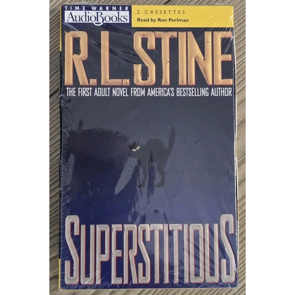 NEW R. L. Stine Superstitious 1995 Audio Cassette Book Ron Perlman Sealed